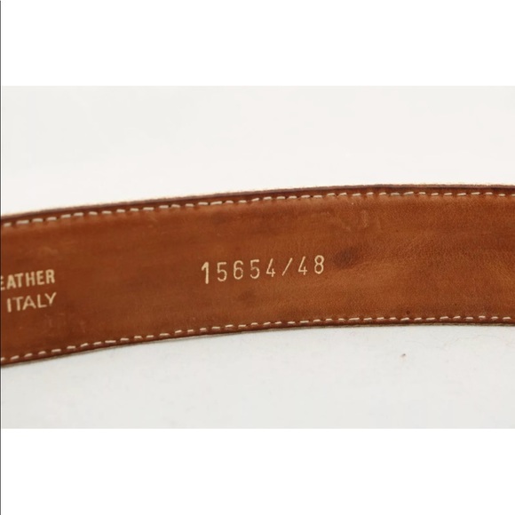 FENDI Authentic ZUCCA Leather Buckle Belt Italy 48 - Picture 6 of 8
